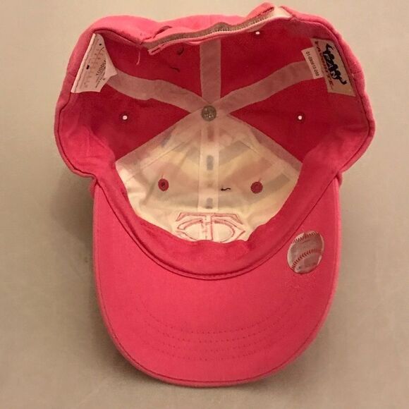 Fan Favorite Kid's Minnesota Twins MLB Pink Striped Baseball Hat - Picture 7 of 13